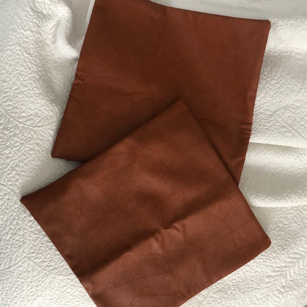 Accent Leather pillow cases 16x16